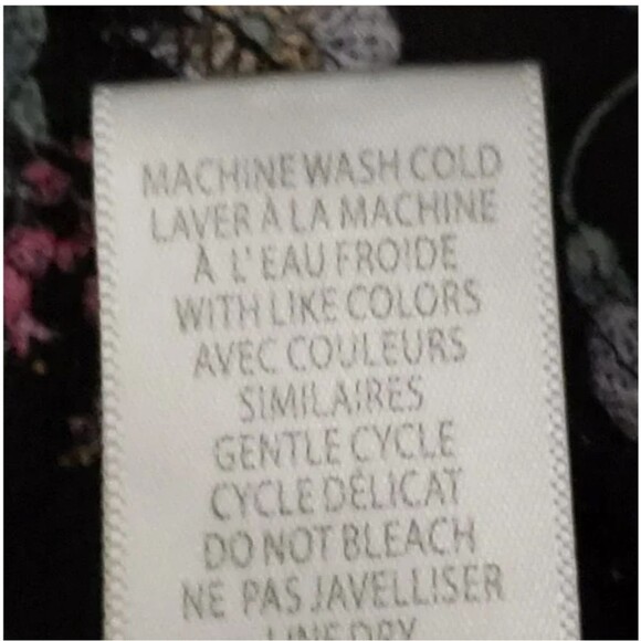 Max Studio floral ruffle midi dress L black - Picture 10 of 10